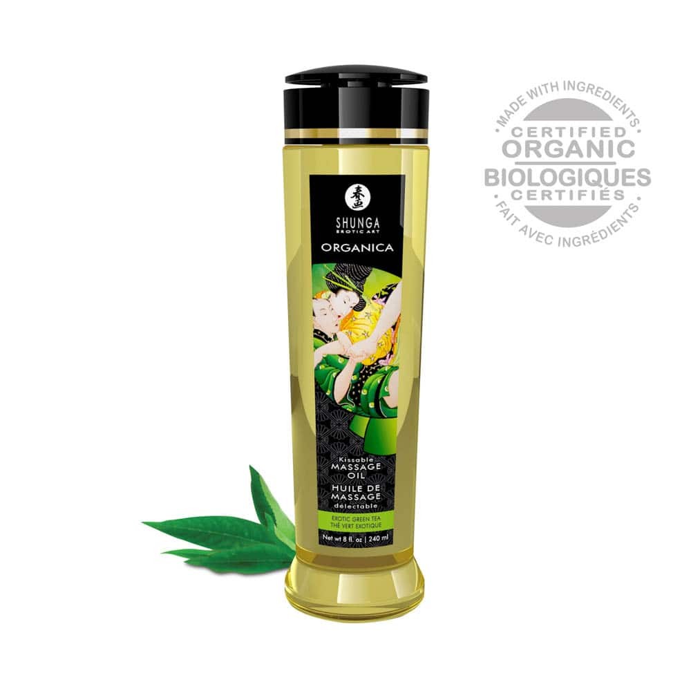 MASSAGE OIL ORGANICA 240 ml / 8 oz GREEN TEA | ViPstore.hu - Erotika webáruház #2 - EAN 697309013116 | SKU SHUNGA0204