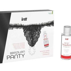 BLACK BRAZILIAN PANTY + SLINDING GEL | ViPstore.hu - Erotika webáruház #1 - EAN 5600781416127 | SKU INTT000035