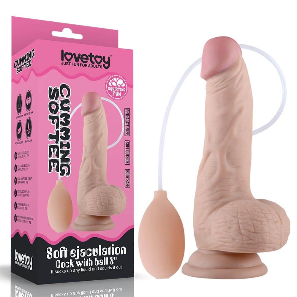 8" Soft Ejaculation Cock With Ball Flesh | ViPstore.hu - Erotika webáruház #1 - EAN 6970260908979 | SKU LVTOY00337