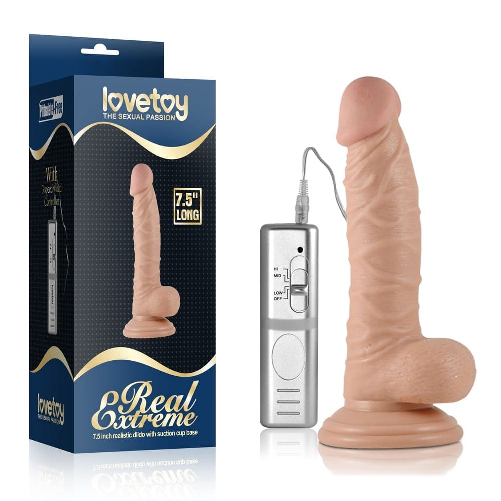 7.5" Real Extreme Vibrating Dildo | ViPstore.hu - Erotika webáruház #1 - EAN 6970260902045 | SKU LVTOY00453