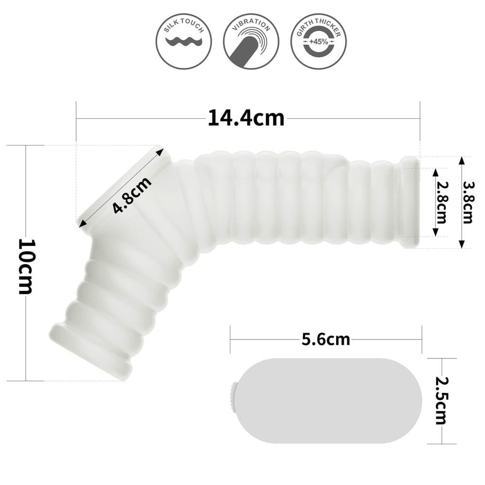 Vibrating Silk Knights Ring with Scrotum Sleeve (White) III | ViPstore.hu - Erotika webáruház #7 - EAN 6970260900522 | SKU LVTOY00605