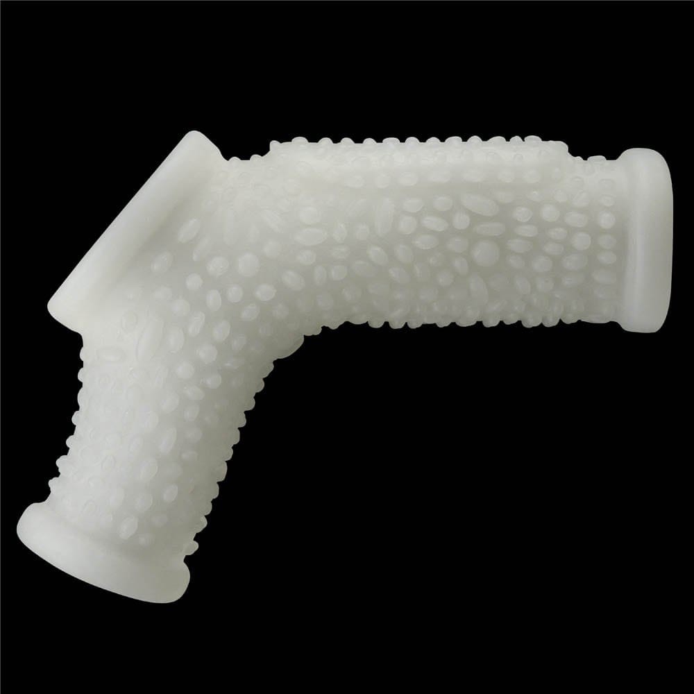 Vibrating Drip Knights Ring with Scrotum Sleeve (White) | ViPstore.hu - Erotika webáruház #2 - EAN 6970260900508 | SKU LVTOY00640