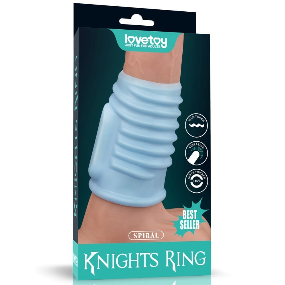 Vibrating Spiral Knights Ring Blue | ViPstore.hu - Erotika webáruház #1 - EAN 6970260907934 | SKU LVTOY00657
