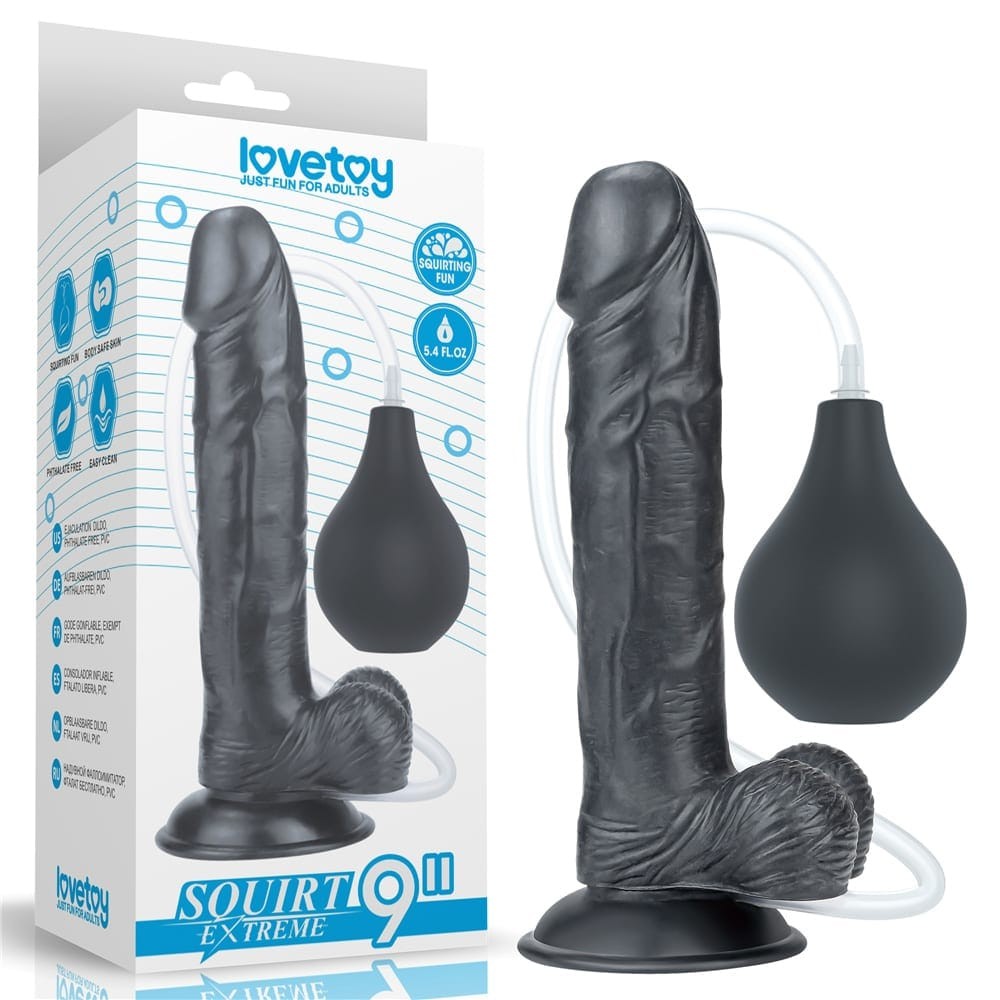 9'' Squirt Extreme Dildo - Black | ViPstore.hu - Erotika webáruház #1 - EAN 6970260909440 | SKU LVTOY00522
