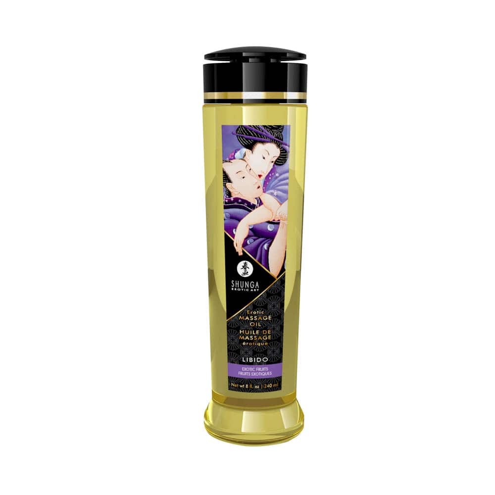 EROTIC MASSAGE OIL 240 ml / 8 oz EXOTIC FRUITS | ViPstore.hu - Erotika webáruház #1 - EAN 697309012027 | SKU SHUNGA0193
