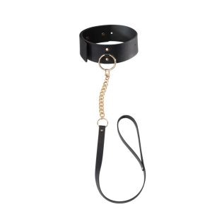 Maze Wide Choker With Leash Black | ViPstore.hu - Erotika webáruház #1 - EAN 8436562011116 | SKU BIJOUX0131