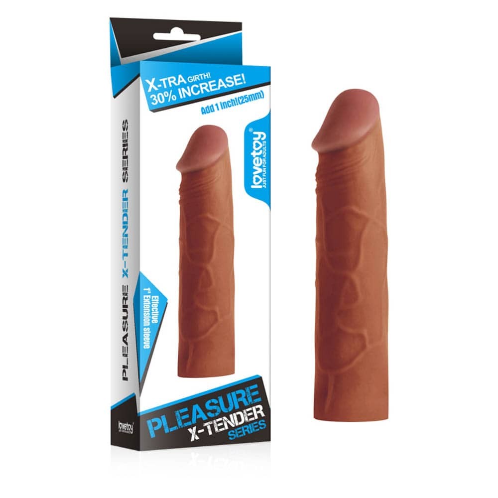 Pleasure X-Tender Penis Sleeve Brown 1 | ViPstore.hu - Erotika webáruház #1 - EAN 6970260909860 | SKU LVTOY00154