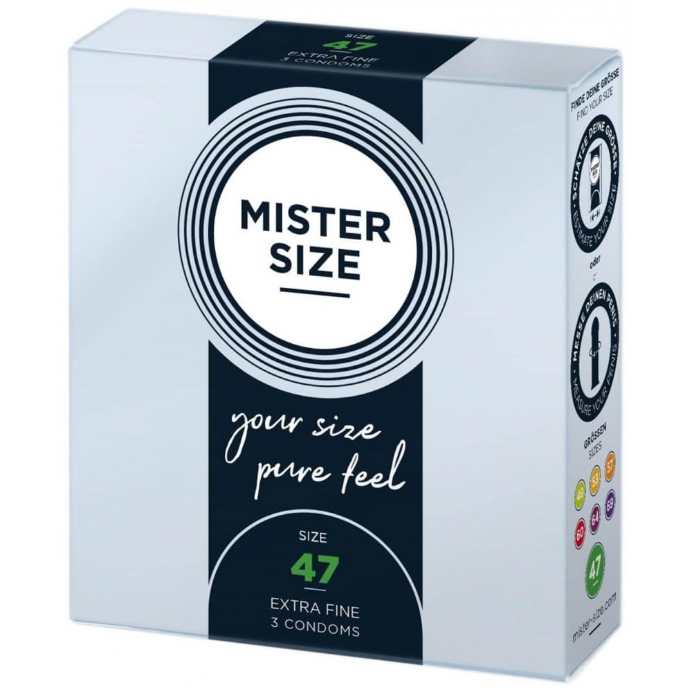 MISTER SIZE 47 mm Condoms 3 pieces | ViPstore.hu - Erotika webáruház #2 - EAN 4260605480010 | SKU MISTER4703