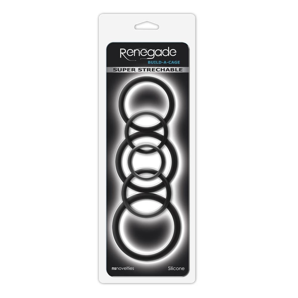 Renegade - Build-A-Cage Rings - Black | ViPstore.hu - Erotika webáruház #1 - EAN 657447097850 | SKU NSTOYS0668