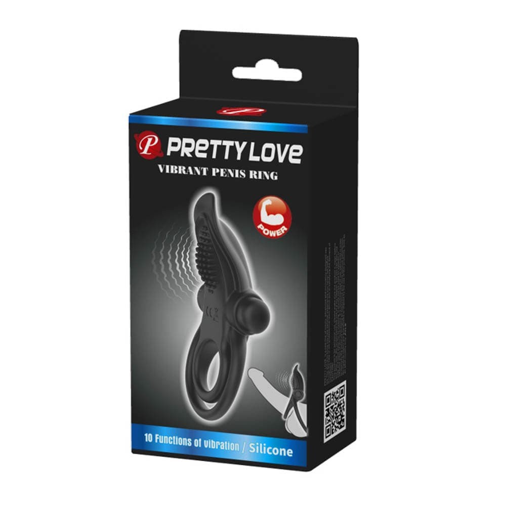 Pretty Love Vibrant Penis Ring Black | ViPstore.hu - Erotika webáruház #1 - EAN 6959532323801 | SKU DEBRA01305