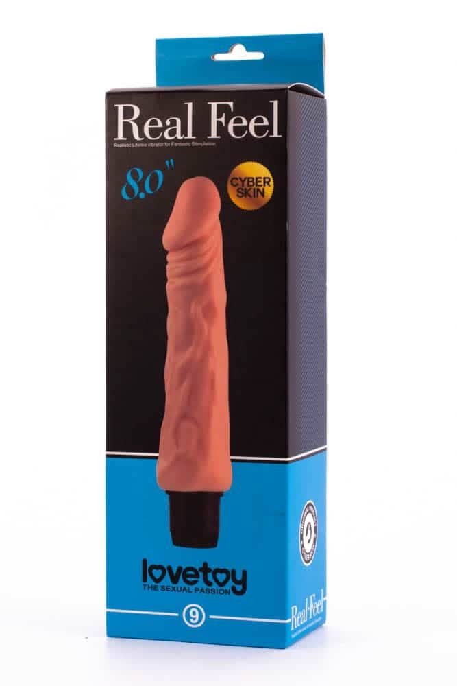 8'' Real Feel Cyberskin Vibrator | ViPstore.hu - Erotika webáruház #2 - EAN 6970260901642 | SKU LVTOY00016