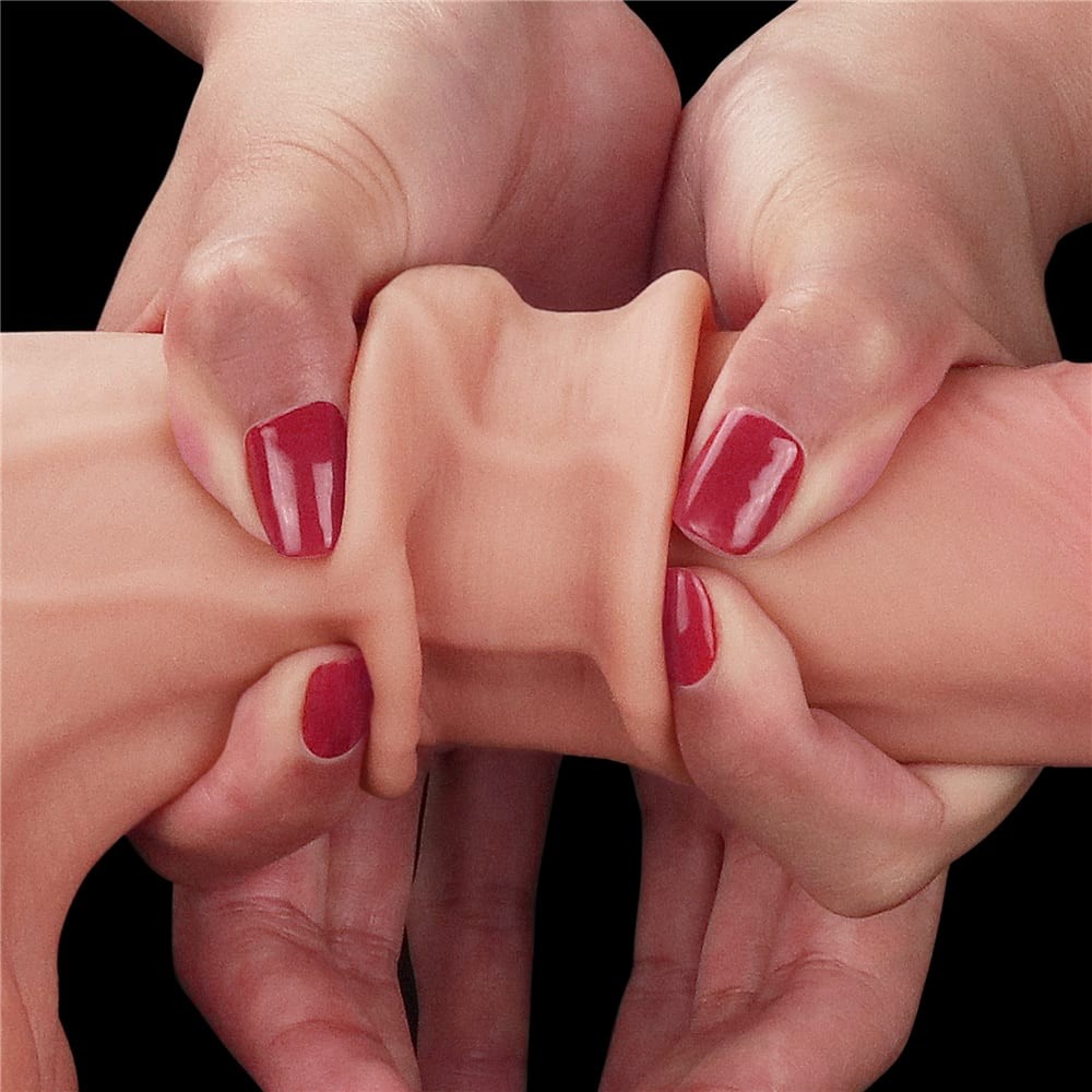 8.5'' Sliding Skin Dual Layer Dong - Whole Testicle | ViPstore.hu - Erotika webáruház #5 - EAN 6970260906388 | SKU LVTOY00527