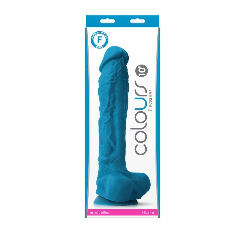 Colours - Pleasures - 10" Dildo - Blue | ViPstore.hu - Erotika webáruház #1 - EAN 657447104152 | SKU NSTOYS0862
