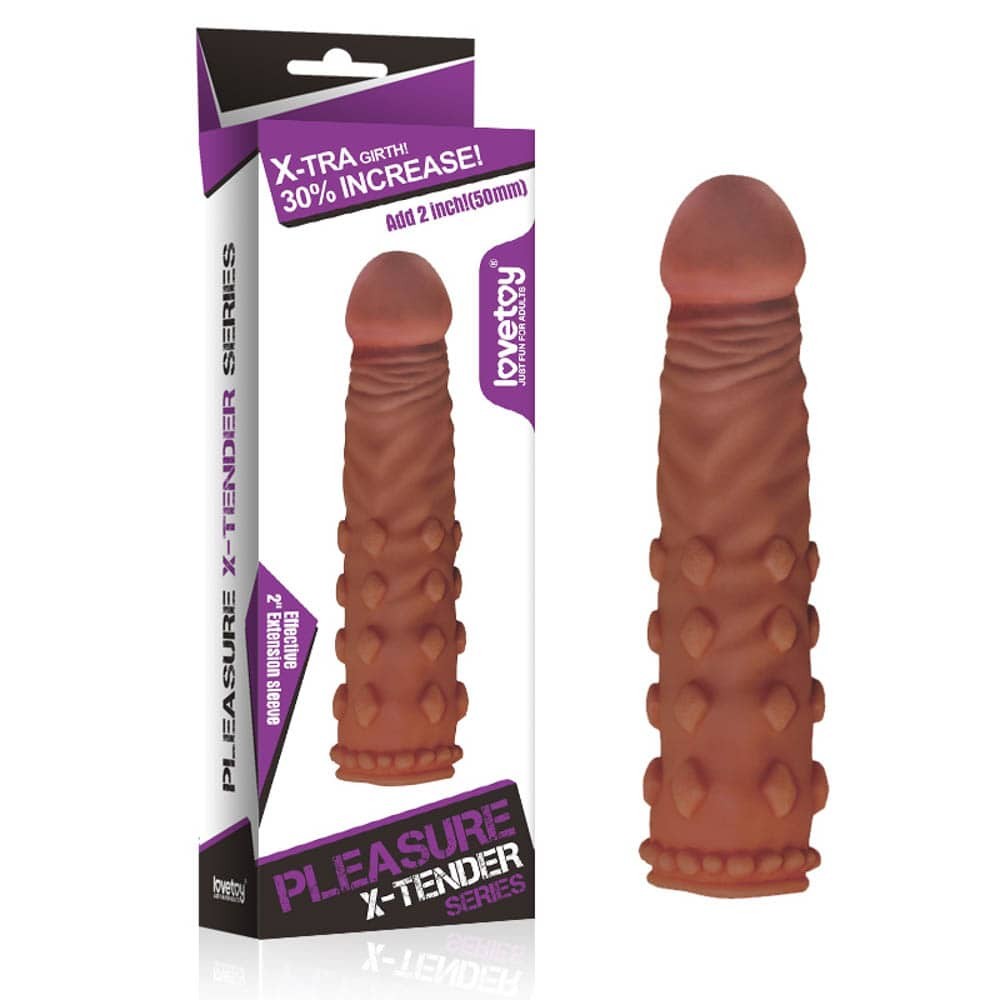 Pleasure X-Tender Penis Sleeve Brown 5 | ViPstore.hu - Erotika webáruház #1 - EAN 6970260909785 | SKU LVTOY00160