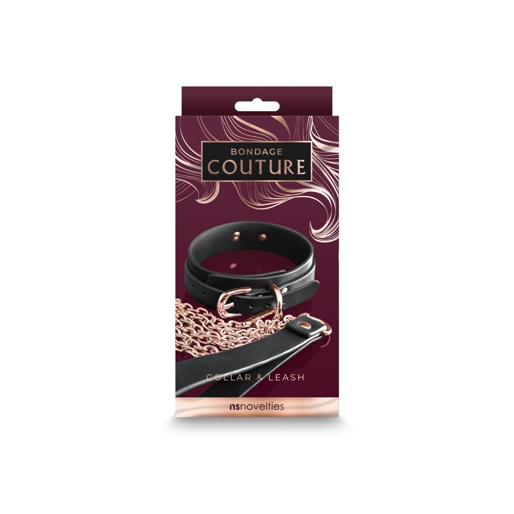 Bondage Couture - Collar and Leash - Black | ViPstore.hu - Erotika webáruház #1 - EAN 657447104558 | SKU NSTOYS0933