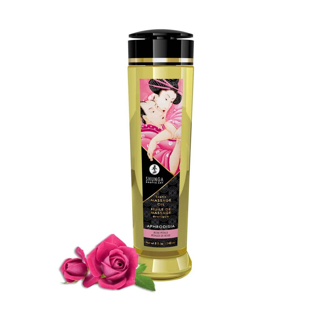 EROTIC MASSAGE OIL 240 ml / 8 oz ROSE | ViPstore.hu - Erotika webáruház #2 - EAN 697309012003 | SKU SHUNGA0192