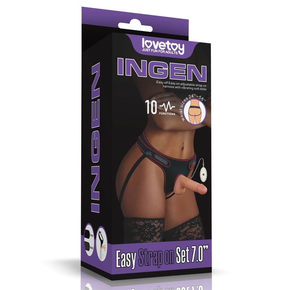 Vibrating Easy Strapon Set 7.0'' | ViPstore.hu - Erotika webáruház #1 - EAN 6970260908658 | SKU LVTOY00613