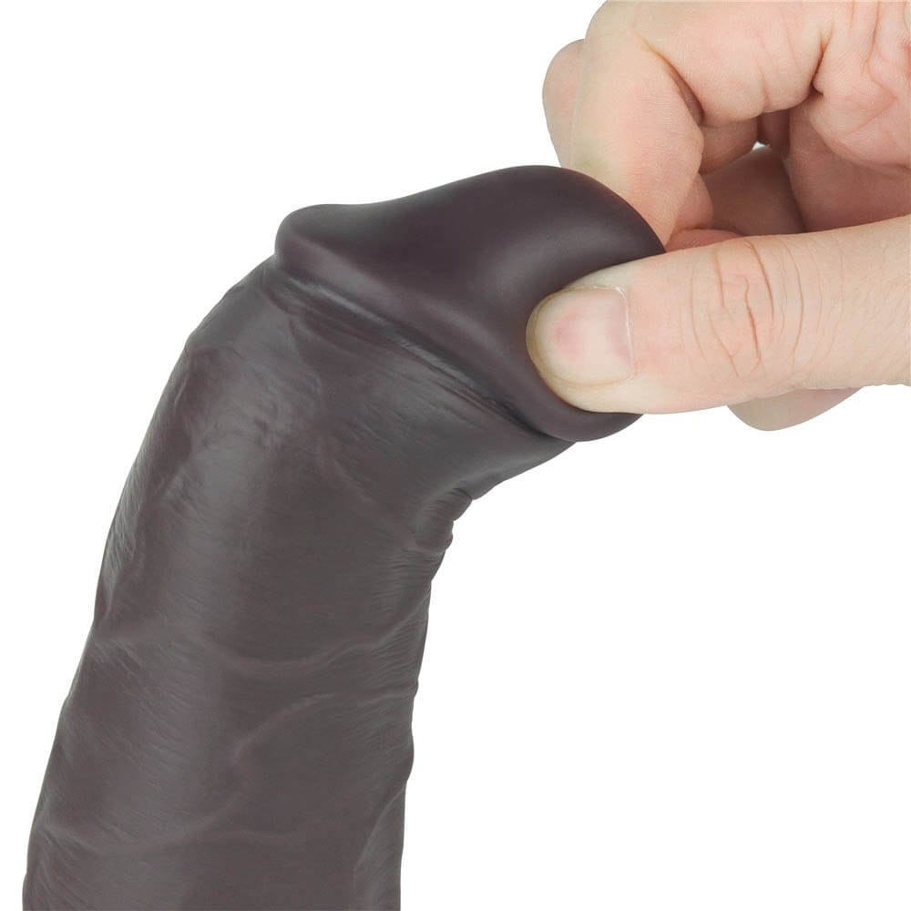 8'' Dual Layered Silicone Rotator Brown | ViPstore.hu - Erotika webáruház #6 - EAN 6970260900591 | SKU LVTOY00633