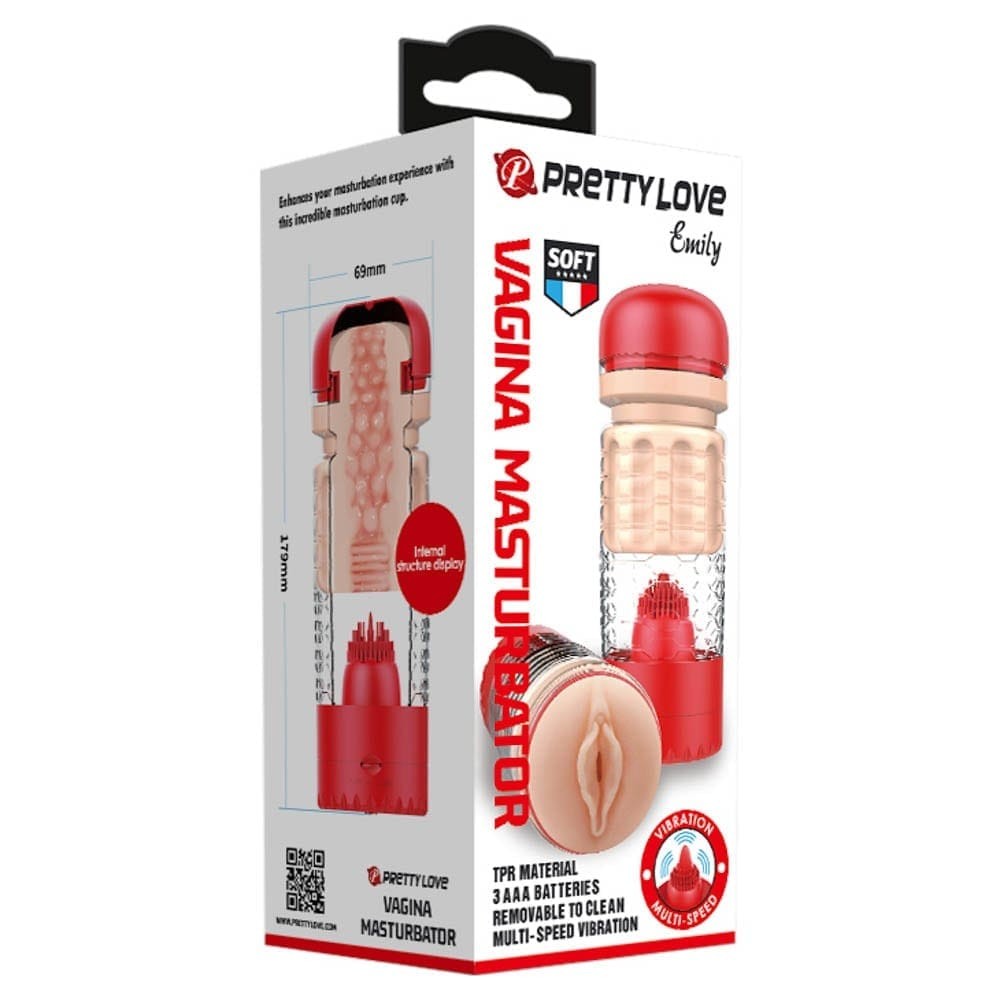 Pretty Love Emily Masturbator Red | ViPstore.hu - Erotika webáruház #1 - EAN 6959532333268 | SKU DEBRA01442