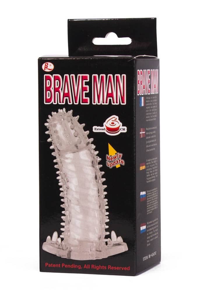 Brave Man Penis Sleeve Clear 1 | ViPstore.hu - Erotika webáruház #1 - EAN 6959532310184 | SKU DEBRA00611
