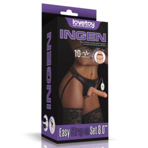 Vibrating Easy Strapon Set 7.5" | ViPstore.hu - Erotika webáruház #1 - EAN 6970260908672 | SKU LVTOY00615