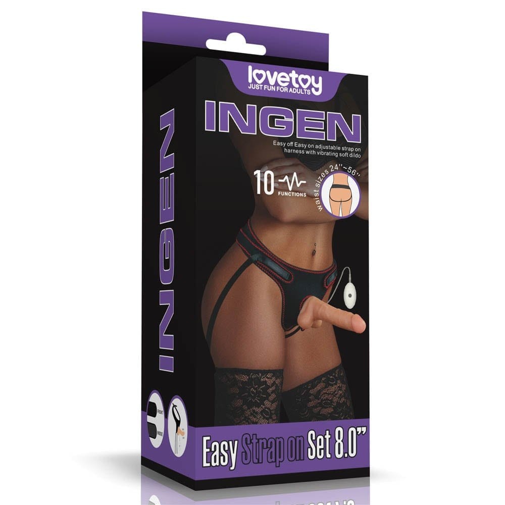 Vibrating Easy Strapon Set 7.5" | ViPstore.hu - Erotika webáruház #1 - EAN 6970260908672 | SKU LVTOY00615