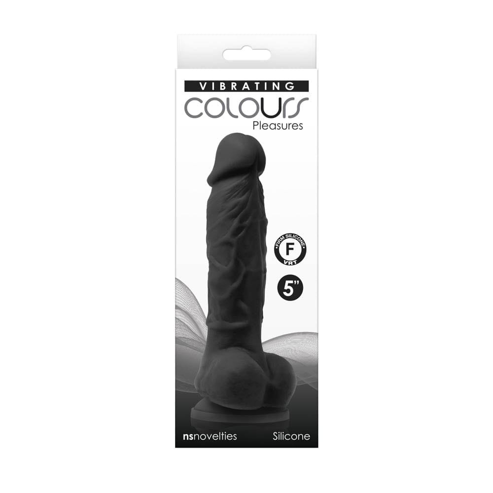 Colours - Pleasures - Vibrating - 5" Dildo - Black | ViPstore.hu - Erotika webáruház #1 - EAN 657447104237 | SKU NSTOYS0854