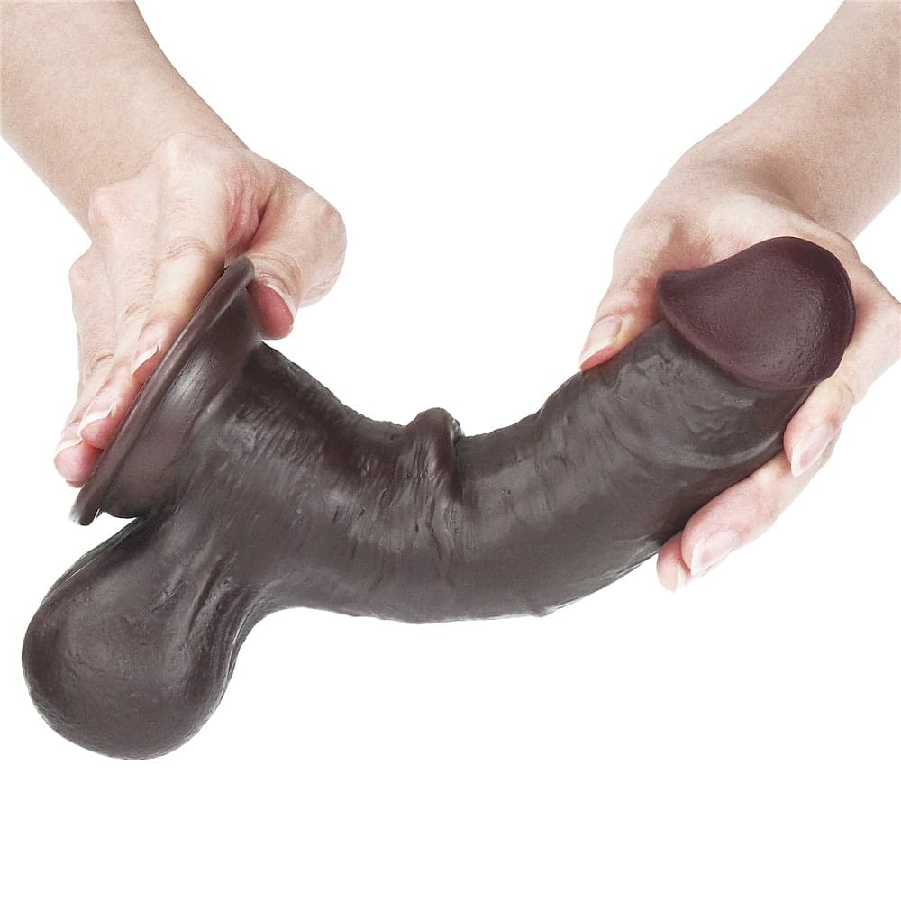 7.8'' Sliding Skin Dual Layer Dong Brown | ViPstore.hu - Erotika webáruház #5 - EAN 6970260909426 | SKU LVTOY00512