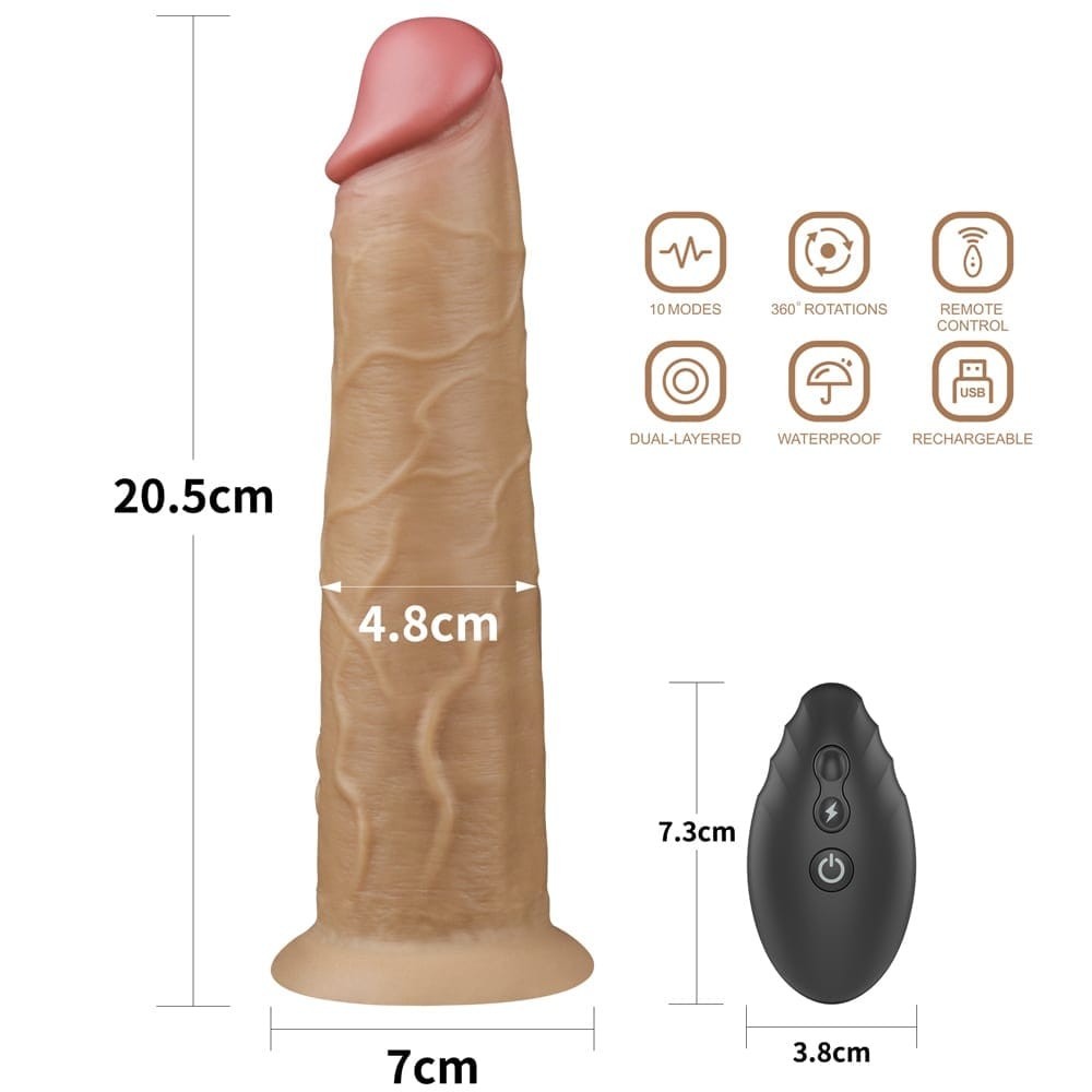 8.0'' Dual Layered Platinum Silicone Rotator | ViPstore.hu - Erotika webáruház #9 - EAN }
