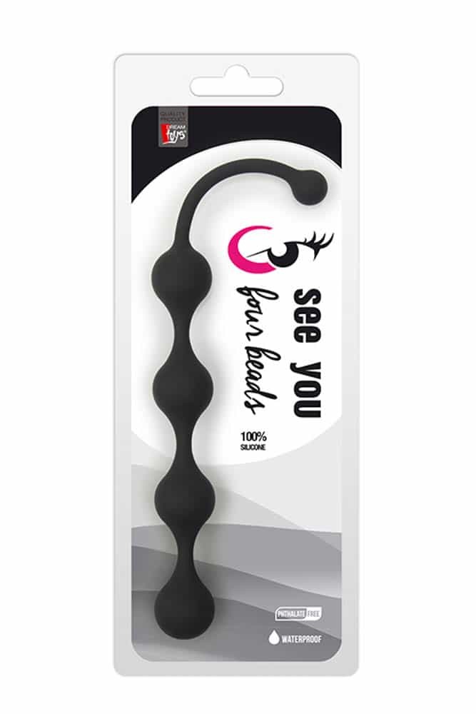 See You Four Beads Anal Black | ViPstore.hu - Erotika webáruház #1 - EAN 8719325086546 | SKU SEEYOU0028