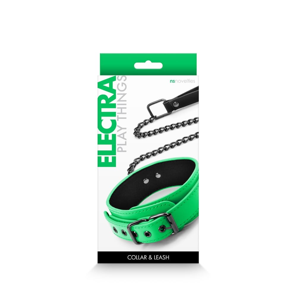 Electra - Collar & Leash - Green | ViPstore.hu - Erotika webáruház #1 - EAN 657447105067 | SKU NSTOYS0952