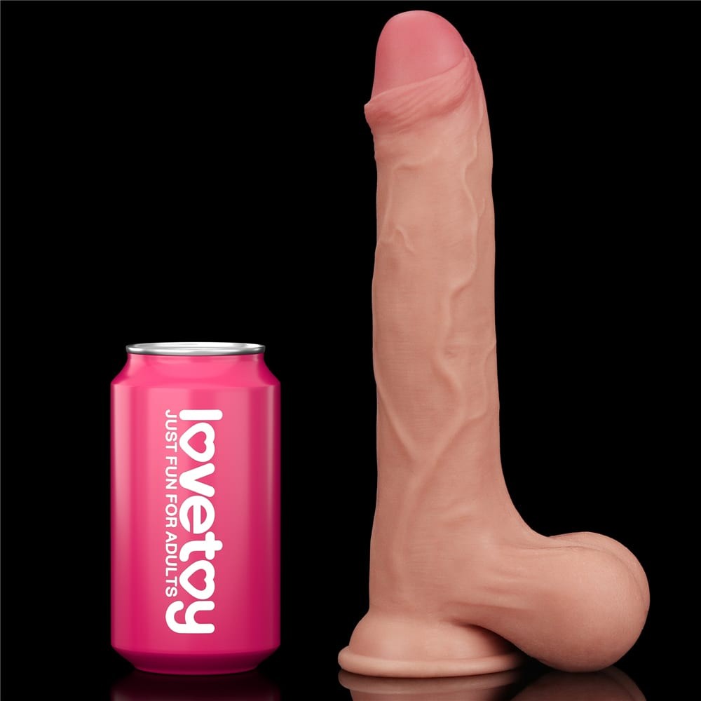 9.5'' Sliding Skin Dual Layer Dong - Whole Testicle | ViPstore.hu - Erotika webáruház #8 - EAN 6970260906470 | SKU LVTOY00528