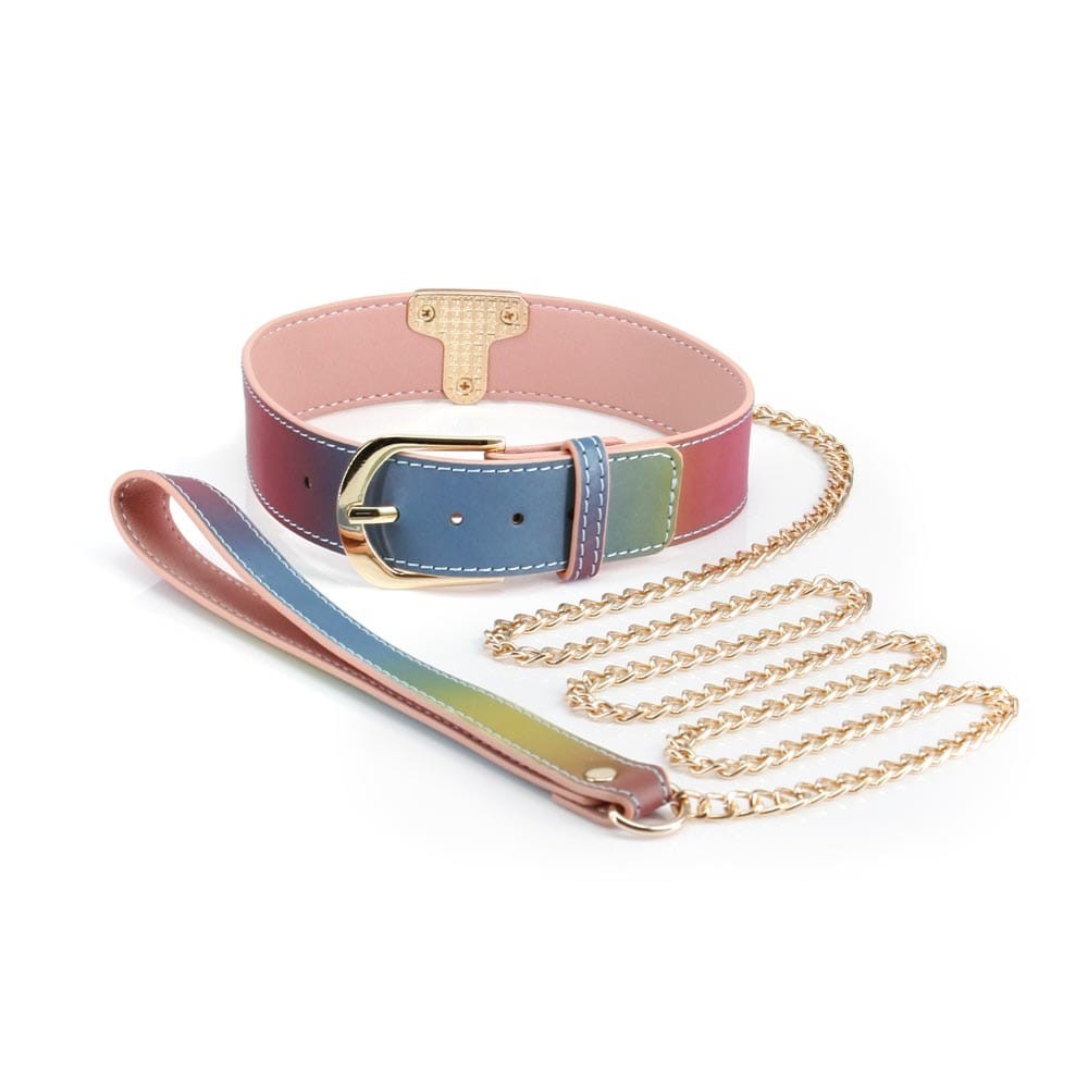 Spectra Bondage - Collar & Leash - Rainbow | ViPstore.hu - Erotika webáruház #2 - EAN 657447106279 | SKU NSTOYS1052