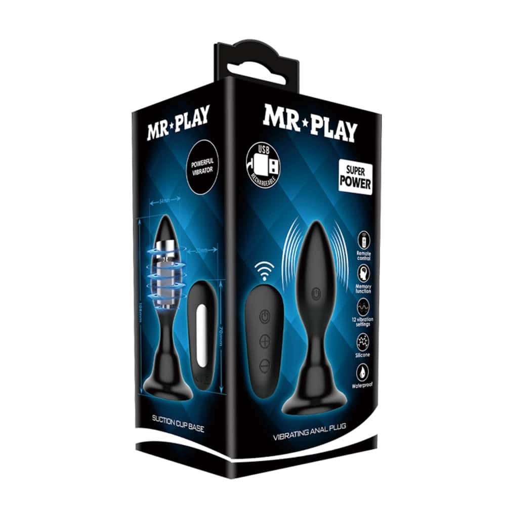 Mr. Play Vibrating Anal Plug with Remote Control | ViPstore.hu - Erotika webáruház #1 - EAN 6959532331820 | SKU DEBRA01368