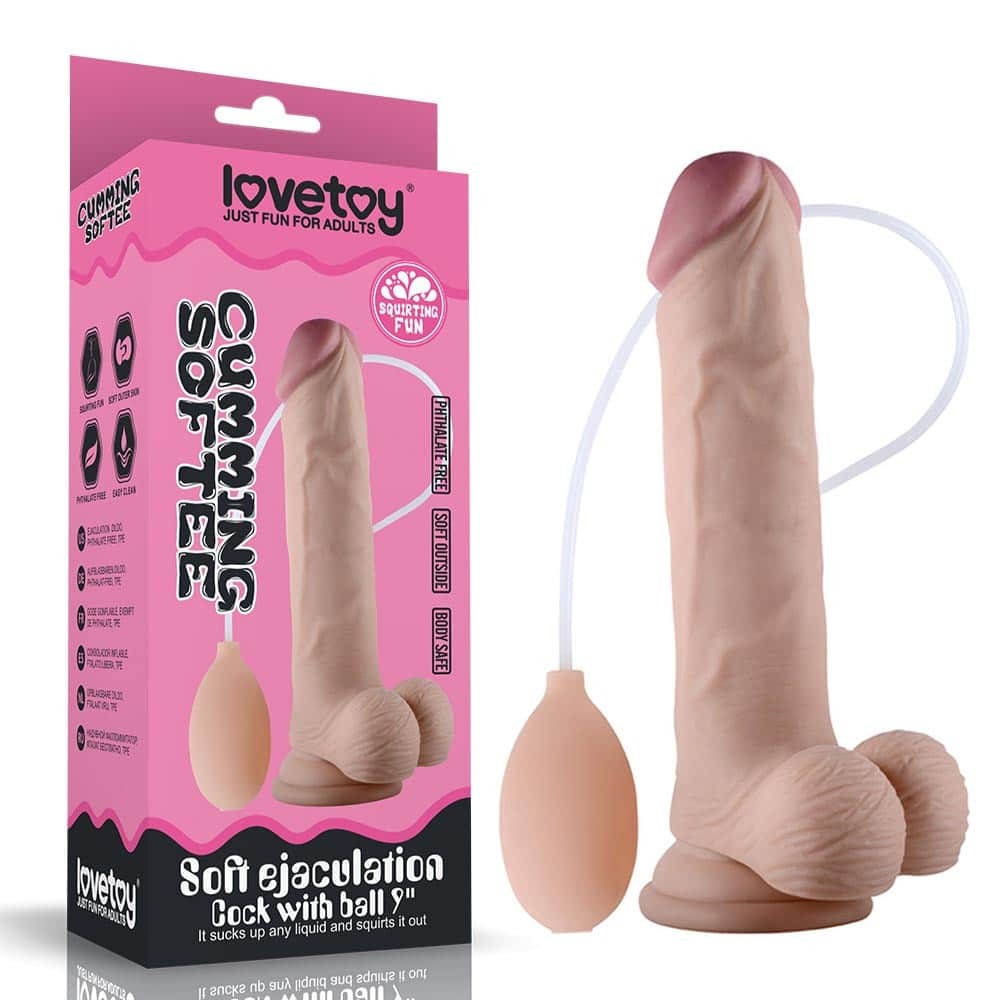 Soft Ejaculation Cock With Ball 9” Flesh | ViPstore.hu - Erotika webáruház #1 - EAN 6970260908986 | SKU LVTOY00338