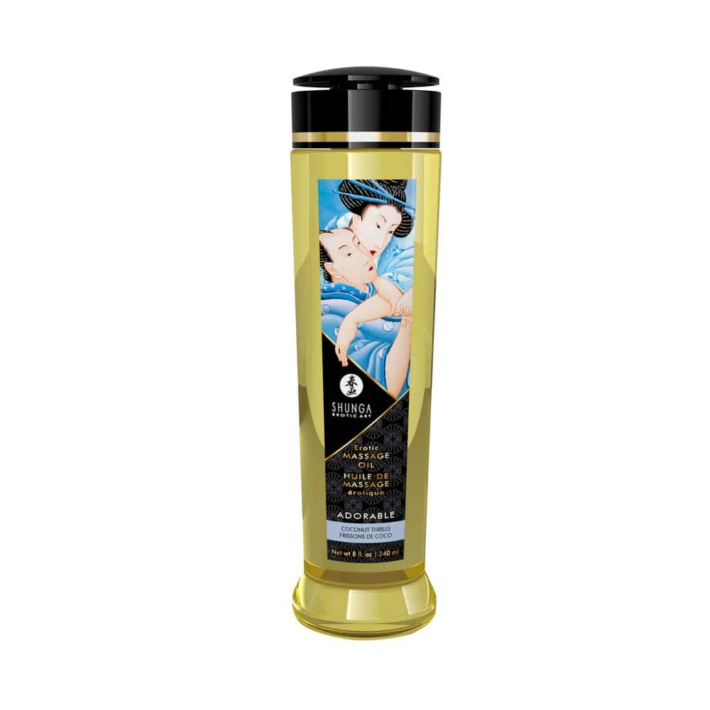 EROTIC MASSAGE OIL 240 ml / 8 oz COCONUT THRILLS | ViPstore.hu - Erotika webáruház #1 - EAN 697309012102 | SKU SHUNGA0198