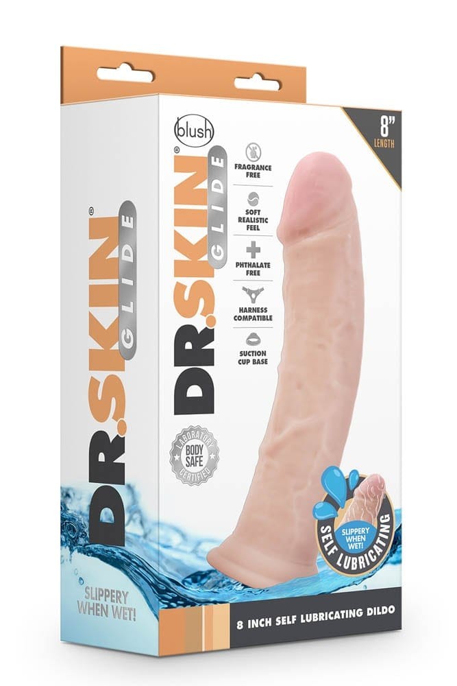 DR. SKIN 8INCH SELF LUBRICATING DILDO | ViPstore.hu - Erotika webáruház #1 - EAN 819835024439 | SKU BLUSH01296