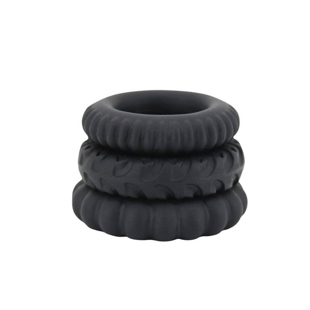 Titan 3 in 1 Silicone Rings Black | ViPstore.hu - Erotika webáruház #4 - EAN 6959532316650 | SKU DEBRA00960