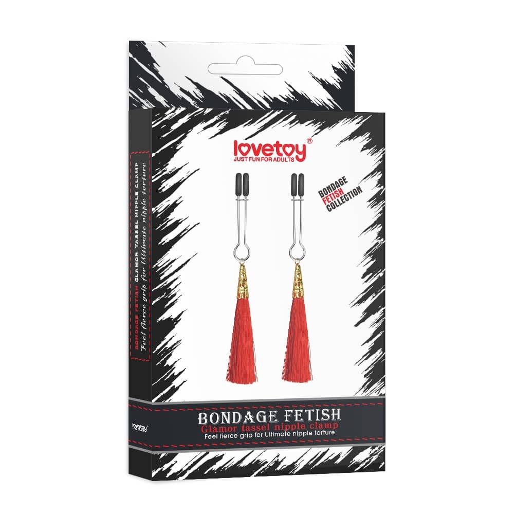 Glamor Tassel Nipple Clamp Red | ViPstore.hu - Erotika webáruház #1 - EAN 6970260906180 | SKU LVTOY00311