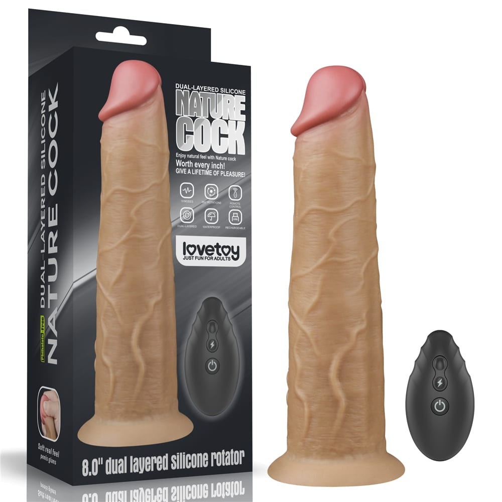 8.0'' Dual Layered Platinum Silicone Rotator | ViPstore.hu - Erotika webáruház #1 - EAN 6970260908580 | SKU LVTOY00542