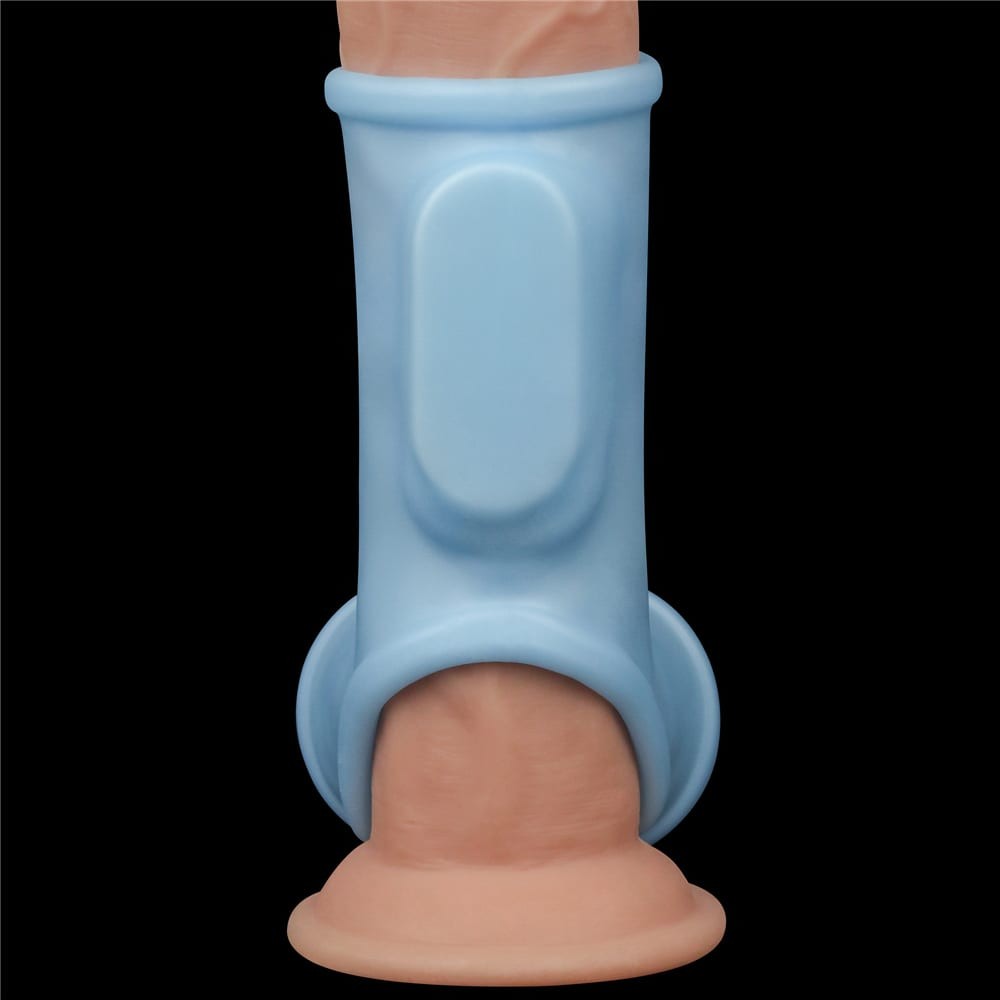 Vibrating Silk Knights Ring with Scrotum Sleeve Blue_B15O50_1 | ViPstore.hu - Erotika webáruház #4 - EAN 6970260900539 | SKU LVTOY00661