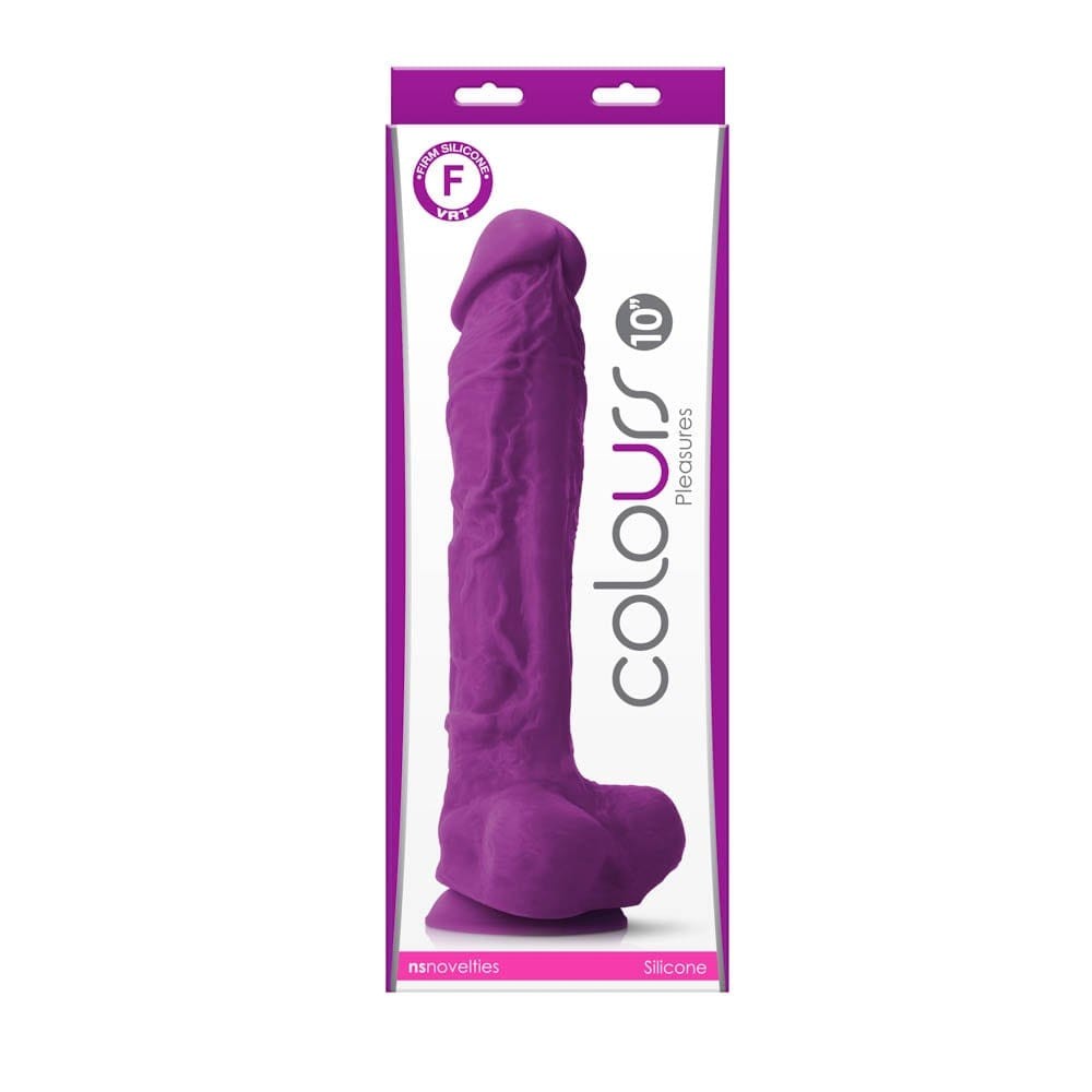 Colours - Pleasures - 10" Dildo - Purple | ViPstore.hu - Erotika webáruház #1 - EAN 657447104145 | SKU NSTOYS0861