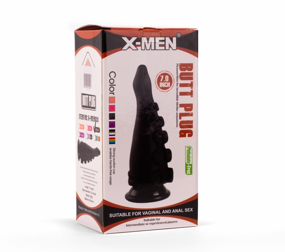X-MEN 7" Butt Plug Black | ViPstore.hu - Erotika webáruház #2 - EAN 5999560515527 | SKU XMEN000098