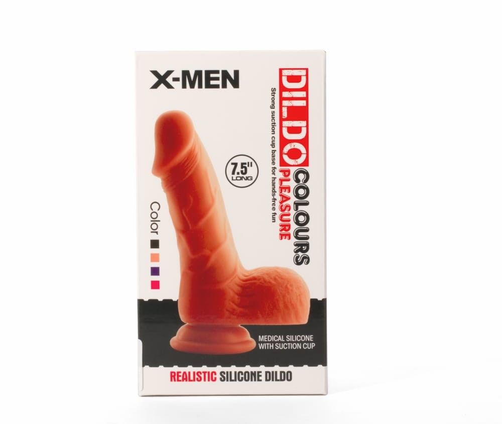 X-MEN 7.5" Dildo Colours Pleasure Black 3 | ViPstore.hu - Erotika webáruház #1 - EAN 5999560515619 | SKU XMEN000107
