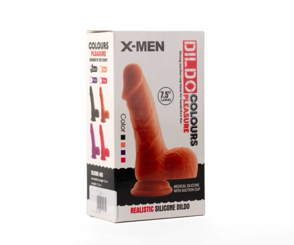 X-MEN 7.5" Dildo Colours Pleasure Black 3 | ViPstore.hu - Erotika webáruház #2 - EAN 5999560515619 | SKU XMEN000107