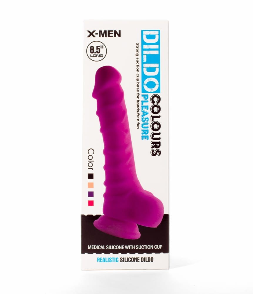 X-MEN 8.5" Dildo Colours Pleasure Black 1 | ViPstore.hu - Erotika webáruház #1 - EAN 5999560515718 | SKU XMEN000117