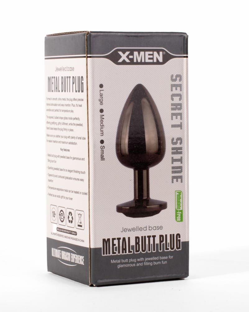 X-MEN Secret Shine Metal Butt Plug Gun Colour S | ViPstore.hu - Erotika webáruház #2 - EAN 5999560515787 | SKU XMEN000124
