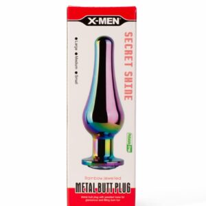 X-MEN Secret Shine Metal Butt Plug Rainbow M | ViPstore.hu - Erotika webáruház #1 - EAN 5999560516005 | SKU XMEN000139