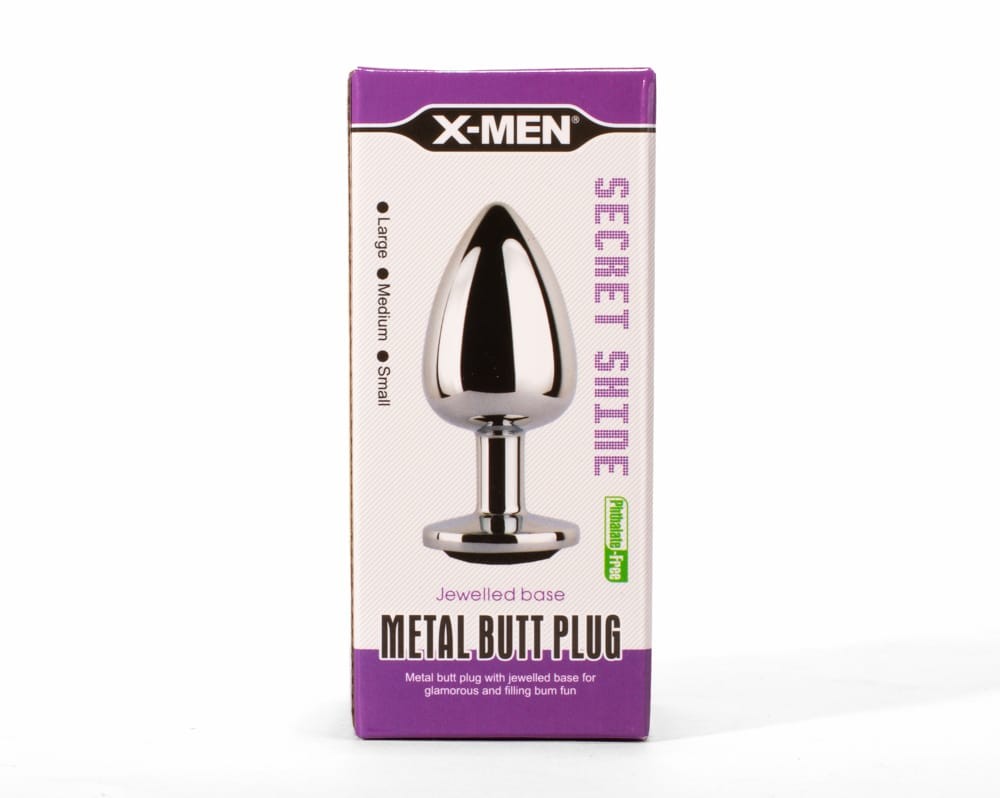 X-MEN Secret Shade Metal Butt Plug Black L | ViPstore.hu - Erotika webáruház #1 - EAN 5999560515831 | SKU XMEN000141