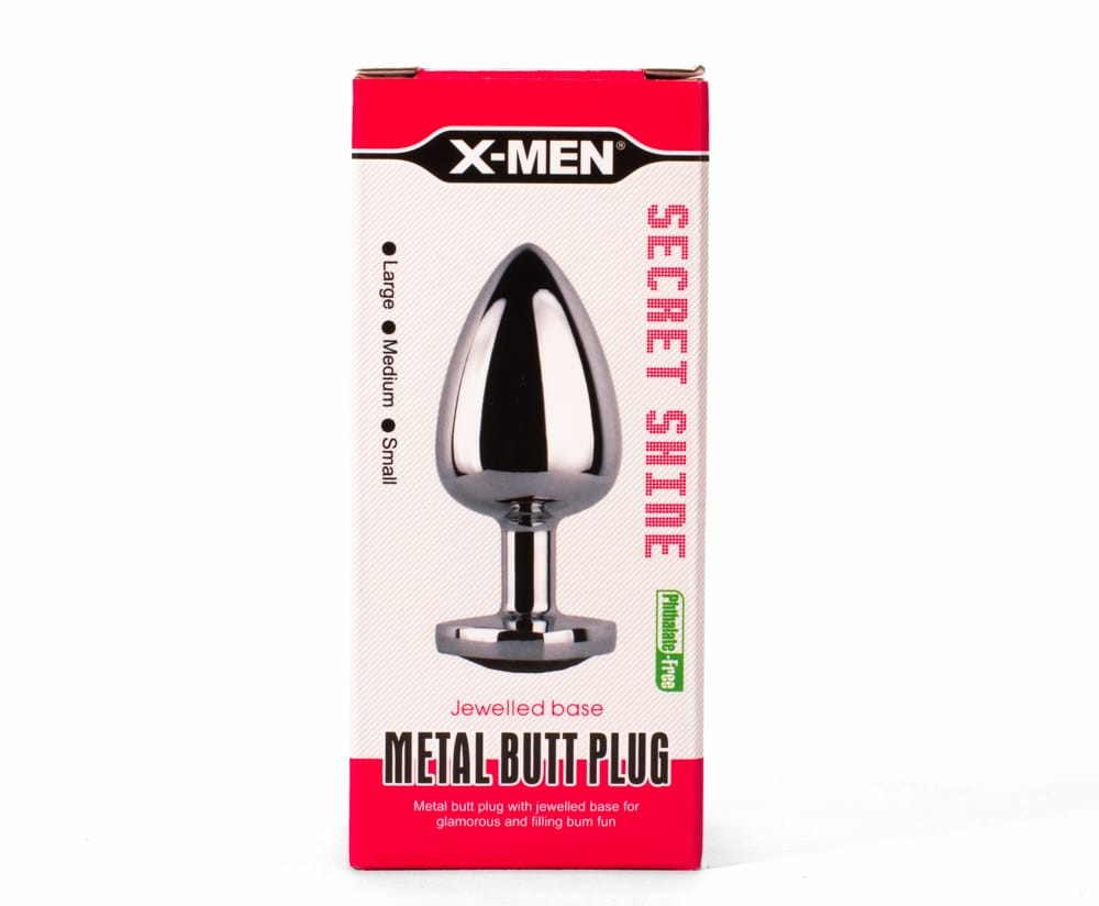 X-MEN Secret Shade Metal Butt Plug Red L | ViPstore.hu - Erotika webáruház #1 - EAN 5999560515893 | SKU XMEN000143